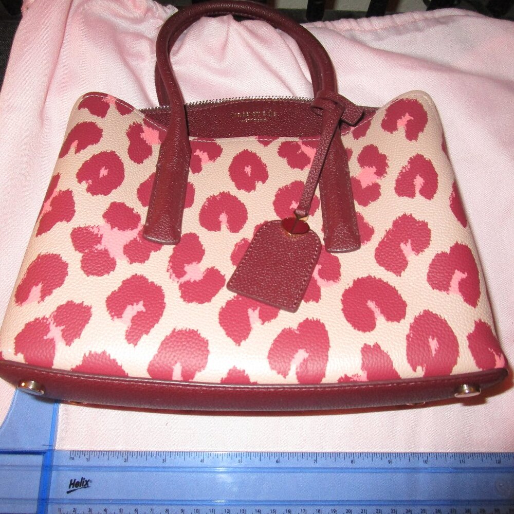 Kate Spade Red and Pink Leopard Print Satchel/CB Bag